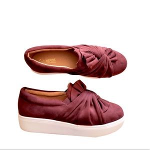 👟 NEW Catherine Malandrino Burgundy Platform Sneakers